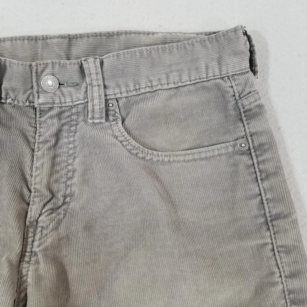 Levi's 511 jeans men's 31x32 skinny straight gray corduroy pants retro